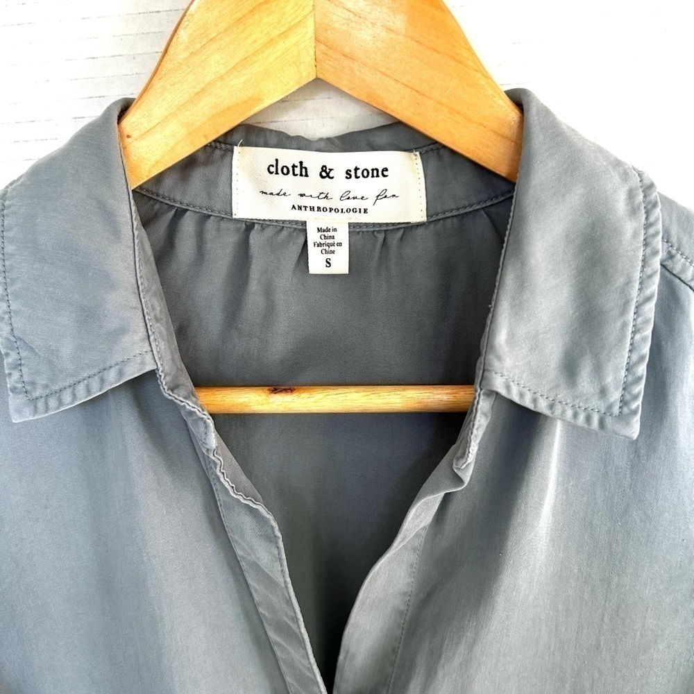ANTHROPOLOGIE Cloth and Stone Ombre Button Down Shirt Size Small - Picture 8 of 9